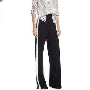 Veronica Beard Russo side button Striped Trousers